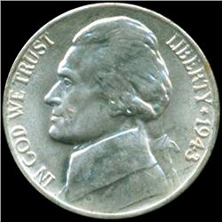 1943P/P Jefferson 5c MS64/65 Full Steps Double Die Error (COI-12701)