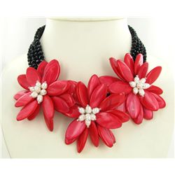 1190ct MOP Pearl & Crystal Necklace (JEW-3743)