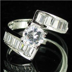 24.33twc Lab Diamond White Gold Vermeil/925 Ring (JEW-3969)