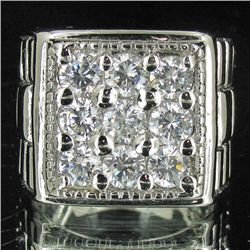 75.34twc Lab Diamond White Gold Vermeil/925 Ring (JEW-3971)