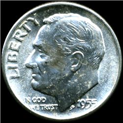 1955D FDR Silver 10c MS66/67 Full Bands (COI-11497)