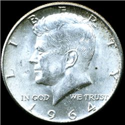 1964 JFK Half MS64/65 Scarce Underweight ERROR (COI-11384)
