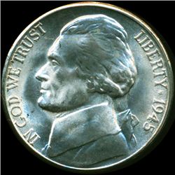 1945S Jefferson 5c MS66/67 (COI-12823)
