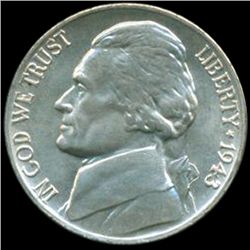 1943P/P Jefferson 5c MS65/66 Full Steps Double Die Error (COI-12705)