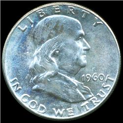 1960 Franklin Silver Half MS64/65FBL Underweight ERROR (COI-10479)