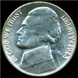 1943P Jefferson 5c MS64/65 95% Full Steps Double Die Error (COI-12692)