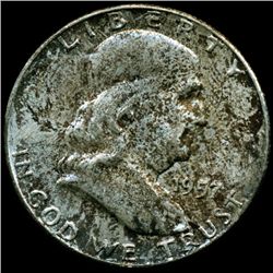 1957D Franklin Half MS64/65 FBL Scarce Overweight ERROR (COI-11161)