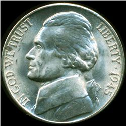 1945S Jefferson 5c MS64/65 95% Full Steps Double Die ERROR (COI-12828)
