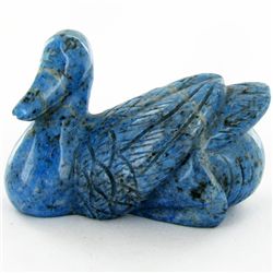 84gm Carved Lapis Goose (MIN-001869)