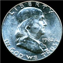 1962 Franklin Half MS64/65 Scarce Underweight ERROR (COI-11236)