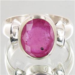 32.9twc Ruby Sterling Ring (JEW-4121A)