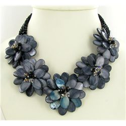 850ct MOP & Crystal Necklace (JEW-3693)