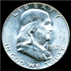 1957 Franklin Half MS64/65 FBL (COI-11158)