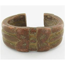 1605ct Antique African Tribal HEAVY Bronze Cuff Bracelet (ANT-2121)