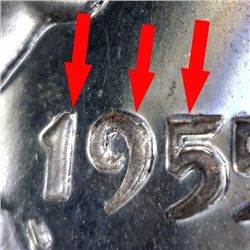 1955 Franklin Proof Half PR63 Double Die & Overweight ERROR (COI-10972)