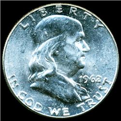 1962 Franklin Half MS64/65 Scarce Overweight ERROR (COI-11238)