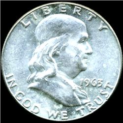 1963D Franklin Half MS64+/65+ (COI-11363)
