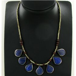 235ct Handcrafted Lapis Nickel Necklace (JEW-4375)