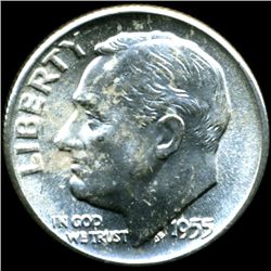 1955D FDR Silver 10c MS66/67 Full Bands (COI-11494)