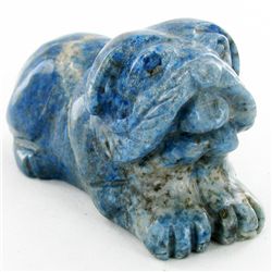 87gm Carved Lapis Dog (MIN-001872)
