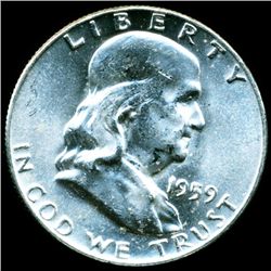 1959D Franklin Half MS64+/65+ FBL (COI-11205)
