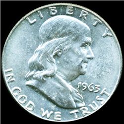 1963D Franklin Half MS64/65 Scarce Underweight ERROR (COI-11321)