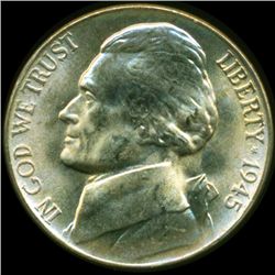 1945D Jefferson 5c MS66/67 95% Full Steps Toned (COI-12783)