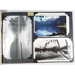 VINTAGE NATIVE AMERICAN INDIAN GLACIER PARK PHOTO ALBUM W/ APPROX. 32 PHOTOS