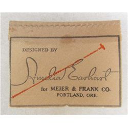 RARE AMELIA EARHART CLOTHING TAG
