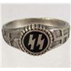 Image 1 : STERLING SILVER GERMAN NAZI ENAMELED RING