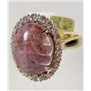Image 1 : STERLING SILVER LADIES RUBY AND SAPPHIRE RING - SIZE 8