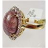Image 2 : STERLING SILVER LADIES RUBY AND SAPPHIRE RING - SIZE 8