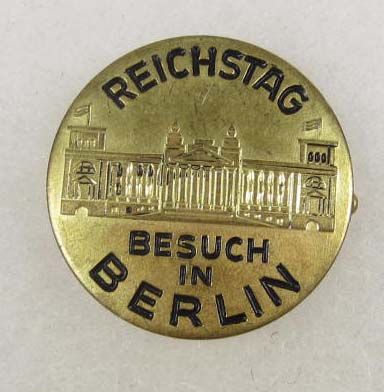 GERMAN NAZI REICHSTAG BESUCH IN BERLIN BADGE