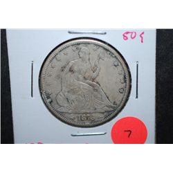 1873 US Seated Liberty Half Dollar; VF Details; EST. $65-75