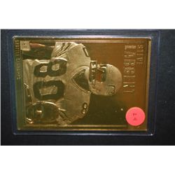1990 NFL Steve Largent Seattle Seahawks Gold Layered Football Trading Card; EST. $5-10