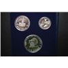 Image 2 : 1976-S US Bicentennial Silver Three-Coin Proof Set In Display Folder; 40% Silver; Washington, Kenned