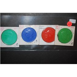MLB Collectible Plastic Tokens; 1954 Warren Spahn New York Yankees, 1954 Harvey Haddix St. Louis Car