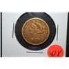 Image 1 : 1884-CC US Liberty $5 Gold Coin; EST. $650-700