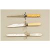 Image 1 : Lot of approx. 18 misc. folder and straight  knives along with a straight razor by Elgin  including 