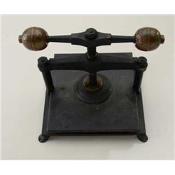 Antique page press for books in the 19th  century. Good condition measures approx  12-1/2” in ht, by