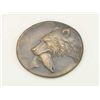 Image 2 : Small Michael Coleman bronze paperweight,  approx. 2” x 3” of a grizzly bear with a  salmon in his m