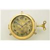 Image 1 : Exceedingly rare original WW II Kriegsmarine  nazi-marked brass ship’s clock, approx. 8” in  diamete