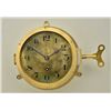 Image 2 : Exceedingly rare original WW II Kriegsmarine  nazi-marked brass ship’s clock, approx. 8” in  diamete