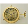 Image 3 : Exceedingly rare original WW II Kriegsmarine  nazi-marked brass ship’s clock, approx. 8” in  diamete