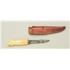 Image 2 : Scandinavian sheath knife blade marked  “Blikstad /Throndhjem”.  The knife measures  8” overall with