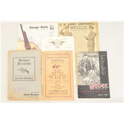 Lot of approx. 21 gun-related catalogs,  flyers, etc. including the hard-to-find  Gimbel Brothers Se