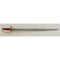 Broadsword with blade marked “Andrea Ferrara”  and cast brass hilt with Dutch/German form.   The bla