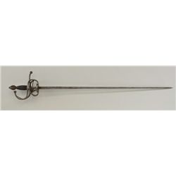 European Rapier in 17th century style made in  Victorian era showing cast decorative hilt  and wire 