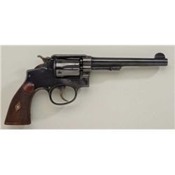 Smith & Wesson 5-screw M & P hand ejector DA  revolver, .38 Special cal., 6” barrel, blue  finish, c