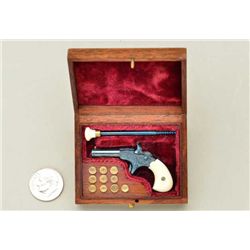 Micro Miniature 1/3 scale or less Mississippi  style Remington Deringer by WH Smith  engraved with i